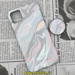 قاب گوشی iPhone 11 Pro Max آیفون مدل IMD فانتزی ماربل طرح آبرنگی پاپ سوکت دار کد 203