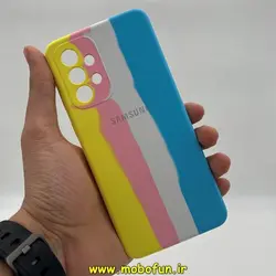 قاب گوشی Galaxy A33 5G سامسونگ سیلیکونی اورجینال رنگین کمانی پاک کنی درجه یک زیربسته محافظ لنز دار کد 7