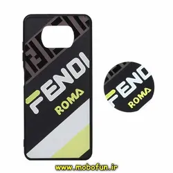 قاب گوشی Poco X3 NFC - Poco X3 Pro شیائومی فانتزی سوزنی برجسته طرح FENDI ROMA پاپ سوکت دار کد 609