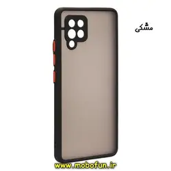 قاب گوشی Galaxy A42 - Galaxy M42 سامسونگ طرح پشت مات دور ژله ای محافظ لنز دار مشکی کد 230