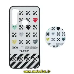 قاب گوشی Redmi Note 8 - Redmi Note 8 2021 شیائومی فانتزی سوزنی برجسته طرح Off-White پاپ سوکت دار کد 359