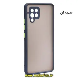قاب گوشی Galaxy A42 - Galaxy M42 سامسونگ طرح پشت مات دور ژله ای محافظ لنز دار سرمه ای کد 227