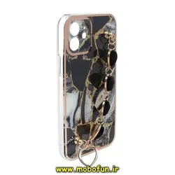 قاب گوشی iPhone 12 آیفون طرح لاکچری دستبندی آویزدار زنجیری قلبی محافظ لنز دار کد 306