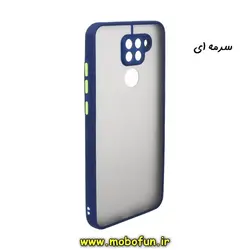 قاب گوشی Redmi Note 9 - Redmi 10X شیائومی طرح پشت مات محافظ لنز دار دور سیلیکونی سرمه ای کد 248
