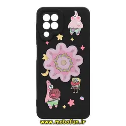 قاب گوشی Galaxy A22 4G - Galaxy M32 4G سامسونگ سیلیکونی ژله ای اسپینر دار طرح عروسکی پاتریک ستاره ای محافظ لنز دار Pro Camera مشکی کد 141