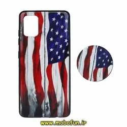 قاب گوشی Galaxy A51 سامسونگ فانتزی سوزنی برجسته طرح پرچم آمریکا پاپ سوکت دار کد 334