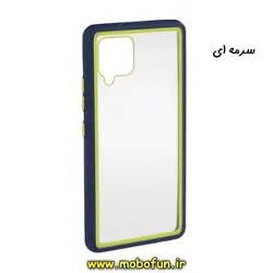قاب گوشی Galaxy A42 - Galaxy M42 سامسونگ طرح پشت طلق شفاف دور سیلیکونی رنگی سرمه ای کد 177