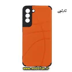 قاب گوشی Galaxy S21 Plus سامسونگ طرح ژله ای چرمی NBA ضد ضربه محافظ لنز دار ایربگ دار نارنجی کد 32