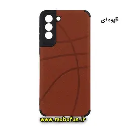 قاب گوشی Galaxy S21 Plus سامسونگ طرح ژله ای چرمی NBA ضد ضربه محافظ لنز دار ایربگ دار قهوه ای کد 31