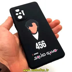 قاب گوشی Redmi Note 10 Pro - Redmi Note 10 Pro Max شیائومی سیلیکونی ژله ای طرح اسکویید گیم Squid Game بازی مرکب محافظ لنز دار مشکی کد 158