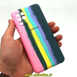 قاب گوشی Galaxy A22 4G - Galaxy M32 4G سامسونگ سیلیکونی اورجینال رنگین کمانی پاک کنی درجه یک زیربسته محافظ لنز دار کد 106