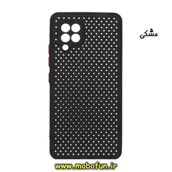 قاب گوشی Galaxy A42 سامسونگ طرح توری ژله ای سیلیکونی محافظ لنز دار مشکی کد 158