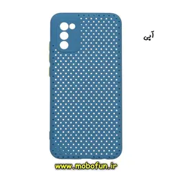قاب گوشی Galaxy A02S - Galaxy M02S سامسونگ طرح توری ژله ای سیلیکونی محافظ لنز دار آبی کد 208