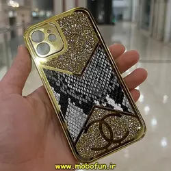 قاب گوشی iPhone 12 آیفون مدل لاکچری سلطنتی پوست ماری نگین دار آینه ای گوچی GUCCI اورجینال برند کرتیو CREAVIVE کد 241