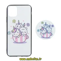 قاب گوشی iPhone 11 Pro Max آیفون فانتزی برجسته طرح یونیکورن کوچولو پاپ سوکت دار کد 144