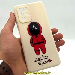 قاب گوشی Poco X3 GT پوکو شیائومی سیلیکونی ژله ای طرح اسکویید گیم Squid Game بازی مرکب محافظ لنز دار سفید استخوانی کد 6