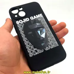 قاب گوشی iPhone 13 آیفون سیلیکونی ژله ای طرح اسکویید گیم Squid Game بازی مرکب محافظ لنز دار مشکی کد 53
