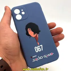 قاب گوشی iPhone 12 آیفون سیلیکونی ژله ای طرح اسکویید گیم Squid Game بازی مرکب محافظ لنز دار فیلی کد 195