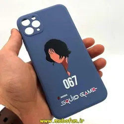 قاب گوشی iPhone 11 Pro Max آیفون سیلیکونی ژله ای طرح اسکویید گیم Squid Game بازی مرکب محافظ لنز دار فیلی کد 137