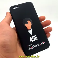 قاب گوشی iPhone 6 - iPhone 6s آیفون سیلیکونی ژله ای طرح اسکویید گیم Squid Game بازی مرکب محافظ لنز دار مشکی کد 106