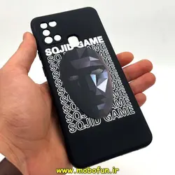 قاب گوشی Galaxy A21S سامسونگ سیلیکونی ژله ای طرح اسکویید گیم Squid Game بازی مرکب محافظ لنز دار مشکی کد 264