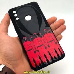 قاب گوشی Galaxy A10S سامسونگ سیلیکونی ژله ای طرح اسکویید گیم Squid Game بازی مرکب محافظ لنز دار مشکی کد 209