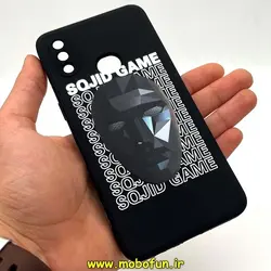 قاب گوشی Galaxy A10S سامسونگ سیلیکونی ژله ای طرح اسکویید گیم Squid Game بازی مرکب محافظ لنز دار مشکی کد 208
