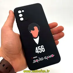 قاب گوشی Galaxy A03S سامسونگ سیلیکونی ژله ای طرح اسکویید گیم Squid Game بازی مرکب محافظ لنز دار مشکی کد 40