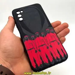 قاب گوشی Galaxy A03S سامسونگ سیلیکونی ژله ای طرح اسکویید گیم Squid Game بازی مرکب محافظ لنز دار مشکی کد 41