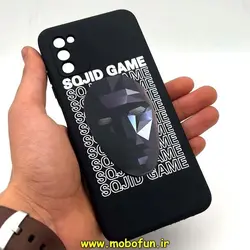 قاب گوشی Galaxy A03S سامسونگ سیلیکونی ژله ای طرح اسکویید گیم Squid Game بازی مرکب محافظ لنز دار مشکی کد 39
