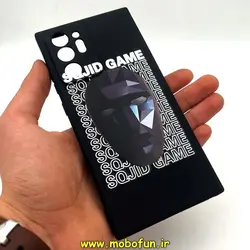 قاب گوشی Galaxy Note 20 Ultra سامسونگ سیلیکونی ژله ای طرح اسکویید گیم Squid Game بازی مرکب محافظ لنز دار مشکی کد 32