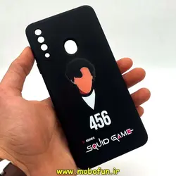 قاب گوشی Galaxy A20S سامسونگ سیلیکونی ژله ای طرح اسکویید گیم Squid Game بازی مرکب محافظ لنز دار مشکی کد 269