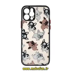 قاب گوشی iPhone 12 - iPhone 12 Pro آیفون پشت مات طرح دار محافظ لنزدار طرح سگ بولداگ Bulldog کد 176