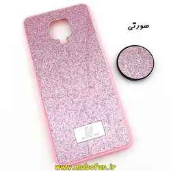 قاب گوشی Redmi Note 9s - Redmi Note 9 Pro شیائومی اکلیلی سواروسکی پاپ سوکت دار صورتی کد 320