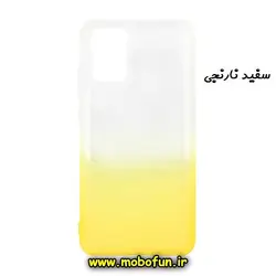 قاب گوشی Galaxy A02S سامسونگ رودریگو طرح ژله ای سفید نارنجی کد 120