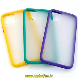 قاب گوشی Iphone 11 Pro آیفون طرح پشت مات دکمه رنگی کد 78