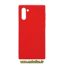 قاب گوشی Galaxy Note 10 سامسونگ طرح ساده ژله ای نرم TPU قرمز کد 27