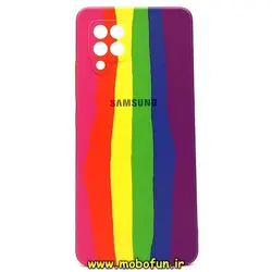 قاب گوشی Galaxy A42 سامسونگ طرح رنگین کمان فول ژله ای محافظ لنز دار کد 46
