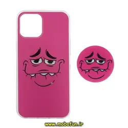 قاب گوشی Iphone 12 - Iphone 12 Pro فانتزی طرح ژله ای چهره به همراه پاپ سوکت کد 30