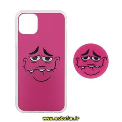 قاب گوشی Iphone 11 Pro Max آیفون فانتزی طرح ژله ای چهره به همراه پاپ سوکت کد 48