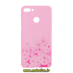 قاب گوشی Y9 2018 هوآوی فانتزی ژله ای طرح صورتی گل بهاری کد 10