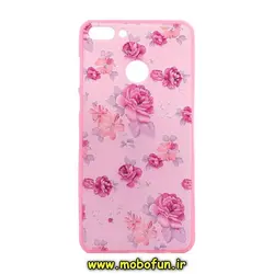 قاب گوشی Y9 2018 هوآوی فانتزی ژله ای طرح صورتی گل بهاری کد 8