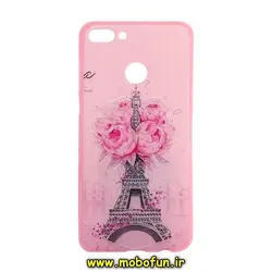 قاب گوشی Y9 2018 هوآوی فانتزی ژله ای طرح صورتی برج ایفل کد 3