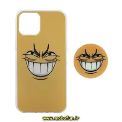 قاب گوشی Iphone 12 - Iphone 12 Pro فانتزی طرح ژله ای چهره به همراه پاپ سوکت کد 26