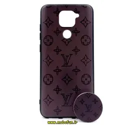قاب گوشی Redmi Note 9 شیائومی فانتزی برجسته طرح لویی ویتون LV به همراه پاپ سوکت کد 61