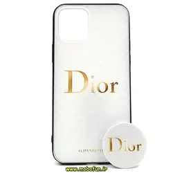 قاب گوشی Iphone 12 - Iphone 12 Pro فانتزی برجسته طرح Dior لاکچری به همراه پاپ سوکت کد 11