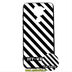 قاب گوشی Redmi Note 9 شیائومی فانتزی برجسته طرح OFF-WHITE به همراه پاپ سوکت کد 51