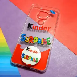 قاب گوشی Redmi Note 9 شیائومی طرح فانتزی ژله ای Kinder به همراه پاپ سوکت کد 6