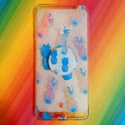 قاب گوشی Redmi Note 9S - Redmi Note 9 Pro شیائومی طرح فانتزی ژله ای آناناسی به همراه پاپ سوکت کد 9