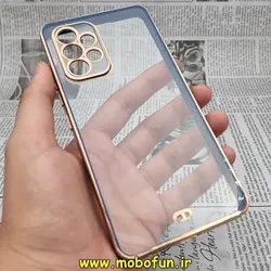 قاب گوشی Galaxy A53 5G سامسونگ طرح الکتروپلیتینگ ژله ای شفاف اورجینال یونیک کیس Unique Case محافظ لنز دار سرمه ای کد 190